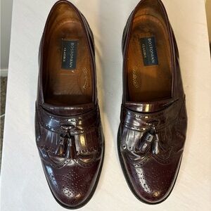 Bostonian Men's Burgundy Leather Tassel Loafers